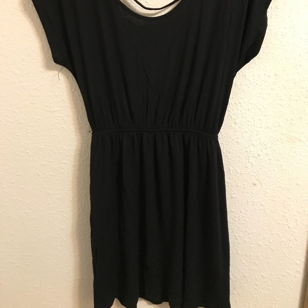 Plain black dress